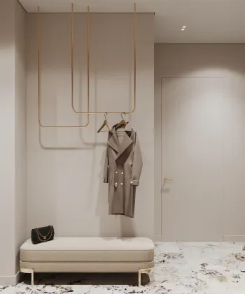 Интерьер прихожей с хранением верхней одежды  смотреть на Basicdecor