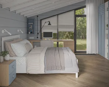 Интерьер детской с жалюзи и дверными жалюзи  смотреть на Basicdecor