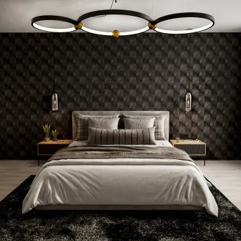 Интерьер спальни cветильниками над кроватью  смотреть на Basicdecor