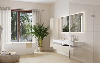 Интерьер ванной в современном стиле смотреть на Basicdecor