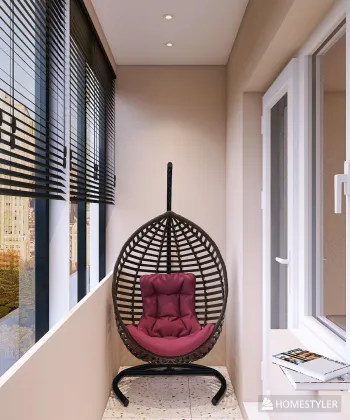 Интерьер балкона с балконом  смотреть на Basicdecor