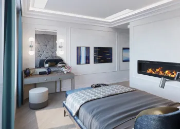Интерьер спальни c подсветкой  смотреть на Basicdecor