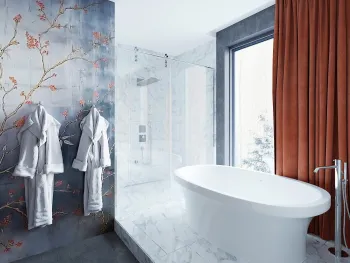 Интерьер ванной в современном стиле смотреть на Basicdecor