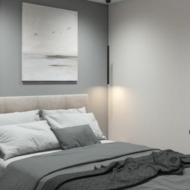 Интерьер спальни cветильниками над кроватью  смотреть на Basicdecor