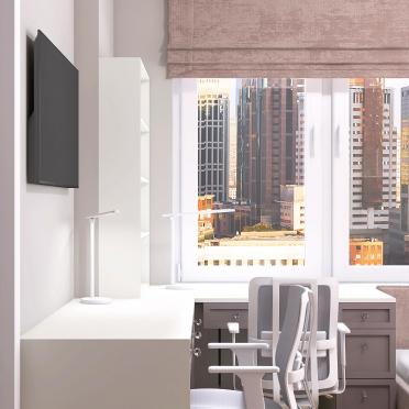 Интерьер кухни с жалюзи и дверными жалюзи  смотреть на Basicdecor