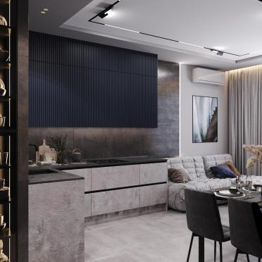 Интерьер кухни c подсветкой  смотреть на Basicdecor
