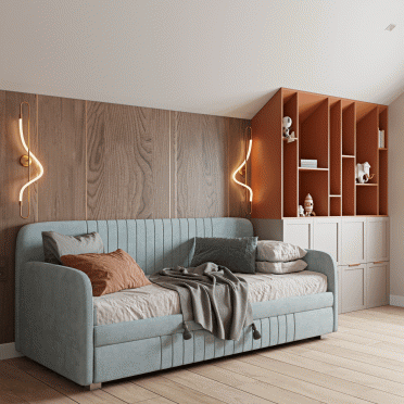 Интерьер спальни cветильниками над кроватью  смотреть на Basicdecor