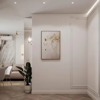 Интерьер кухни cветовыми линиями  смотреть на Basicdecor