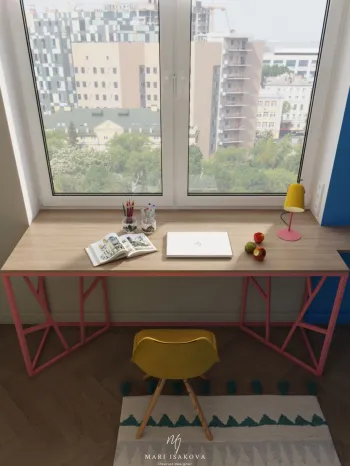 Интерьер c рабочим местом в современном стиле смотреть на Basicdecor