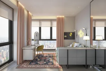 Интерьер c рабочим местом  смотреть на Basicdecor