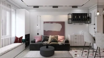 Интерьер гостиной в современном стиле смотреть на Basicdecor