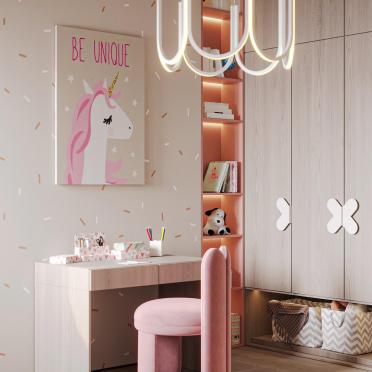 Интерьер детской с для девочки  смотреть на Basicdecor