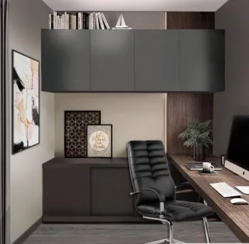 Интерьер кабинета c рабочим местом  смотреть на Basicdecor