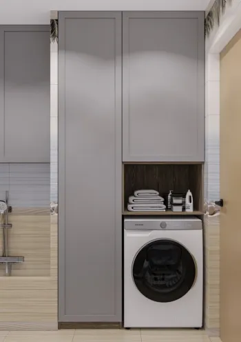 Интерьер ванной с постирочной  смотреть на Basicdecor