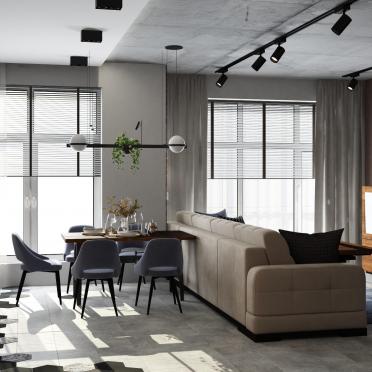 Интерьер гостиной с жалюзи  смотреть на Basicdecor