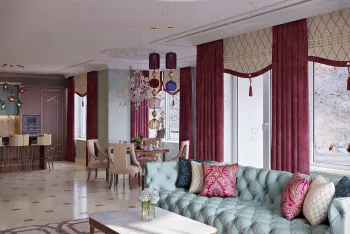 Интерьер гостиной в стиле фьюжн смотреть на Basicdecor