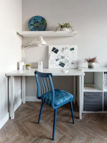 Интерьер c рабочим местом в стиле фьюжн смотреть на Basicdecor
