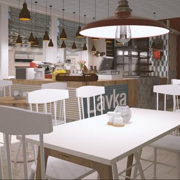 Интерьер кафе и ресторана с барной стойкой  смотреть на Basicdecor