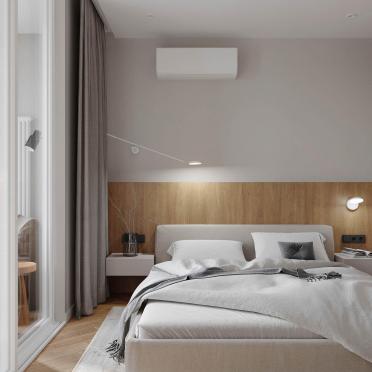 Интерьер спальни cветильниками над кроватью  смотреть на Basicdecor