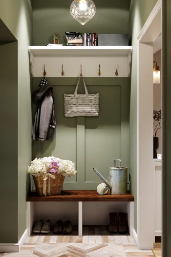 Интерьер прихожей с проходной  смотреть на Basicdecor