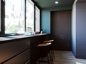 Интерьер кухни c рабочим местом в современном стиле смотреть на Basicdecor