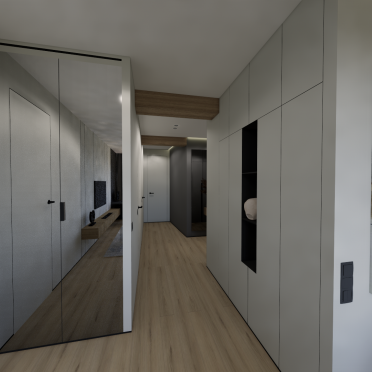 Интерьер коридора с проходной  смотреть на Basicdecor