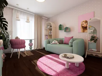 Интерьер детской с для девочки  смотреть на Basicdecor