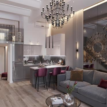 Интерьер гостиной в современном стиле смотреть на Basicdecor