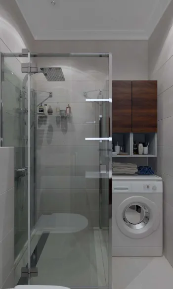 Интерьер ванной с постирочной  смотреть на Basicdecor