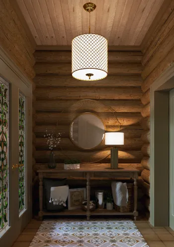 Интерьер с в деревянном доме в стиле кантри смотреть на Basicdecor
