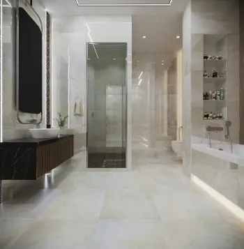 Интерьер ванной в современном стиле смотреть на Basicdecor