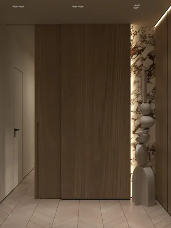 Интерьер коридора с проходной  смотреть на Basicdecor
