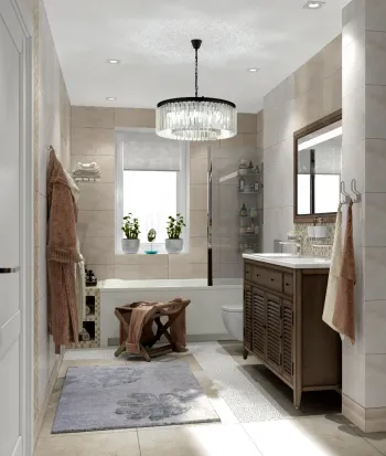 Интерьер ванной  смотреть на Basicdecor