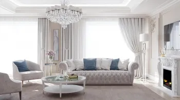 Интерьер гостиной с аркой  смотреть на Basicdecor