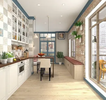 Интерьер кухни в современном стиле и скандинавском стиле смотреть на Basicdecor