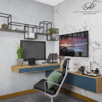 Интерьер c рабочим местом  смотреть на Basicdecor