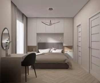 Интерьер спальни cветильниками над кроватью  смотреть на Basicdecor