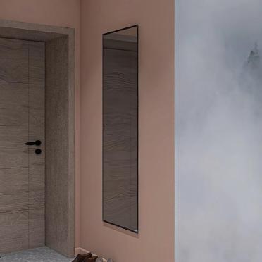 Интерьер прихожей с зеркалом в нише и зеркалом на двери  смотреть на Basicdecor