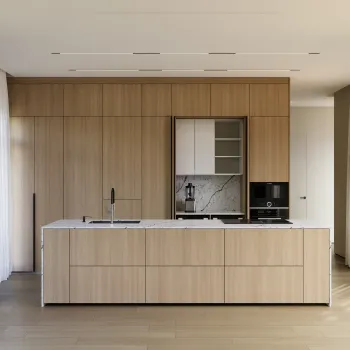 Интерьер кухни в современном стиле и минимализме смотреть на Basicdecor