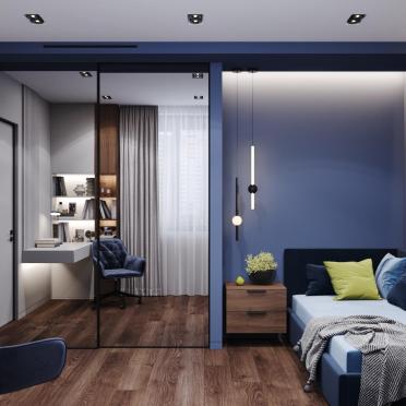 Интерьер детской cветильниками над кроватью и с подсветкой  смотреть на Basicdecor