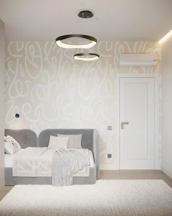 Интерьер детской cветильниками над кроватью и с подсветкой  смотреть на Basicdecor
