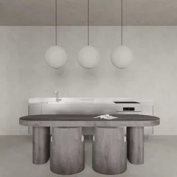 Интерьер cветильниками над столом в современном стиле смотреть на Basicdecor