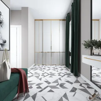 Интерьер прихожей с балконом  смотреть на Basicdecor