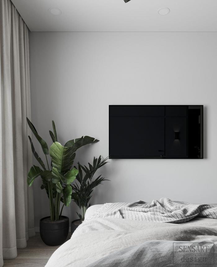 Телевизор в интерьере спальни (238 фото)