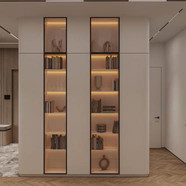 Интерьер коридора с нишей с подсветкой  смотреть на Basicdecor