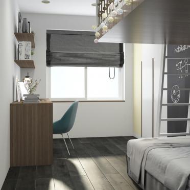 Интерьер детской с жалюзи и дверными жалюзи  смотреть на Basicdecor