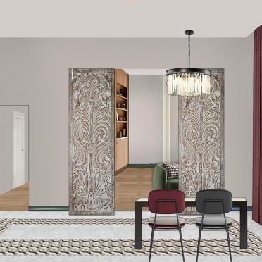 Интерьер кухни с каретной стяжкой  смотреть на Basicdecor