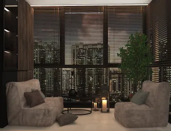 Интерьер балкона с жалюзи  смотреть на Basicdecor