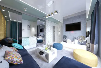 Интерьер ванной c подсветкой в современном стиле смотреть на Basicdecor