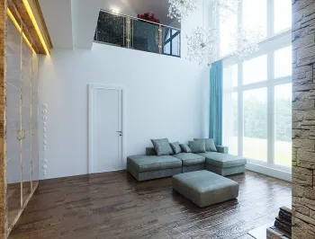 Интерьер гостиной c подсветкой в современном стиле смотреть на Basicdecor